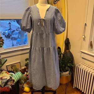 Old Navy Checkered Gingham Maxi Dress